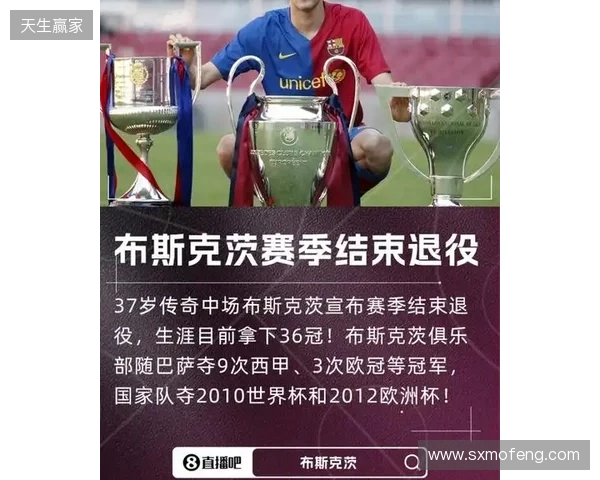 特尔施特根社媒祝贺布斯克茨：以一座冠军结束征程，太棒了